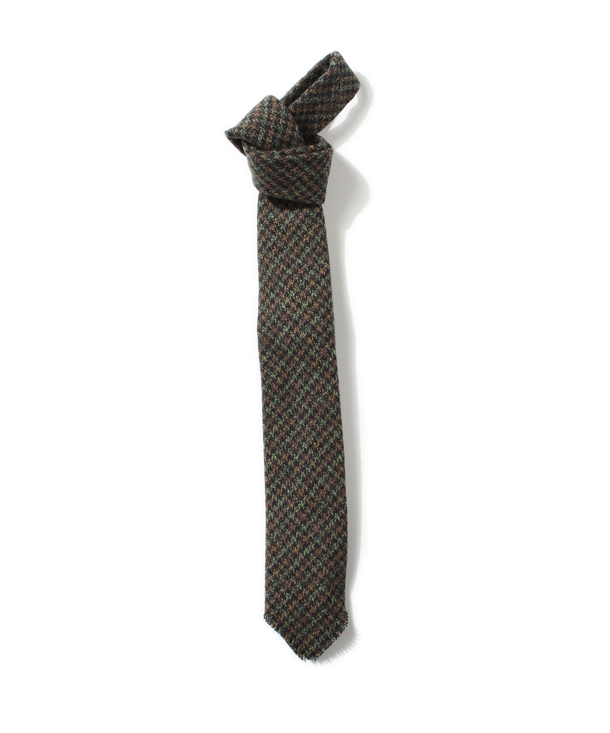 Tweed de algodón con corbata de mano de mano