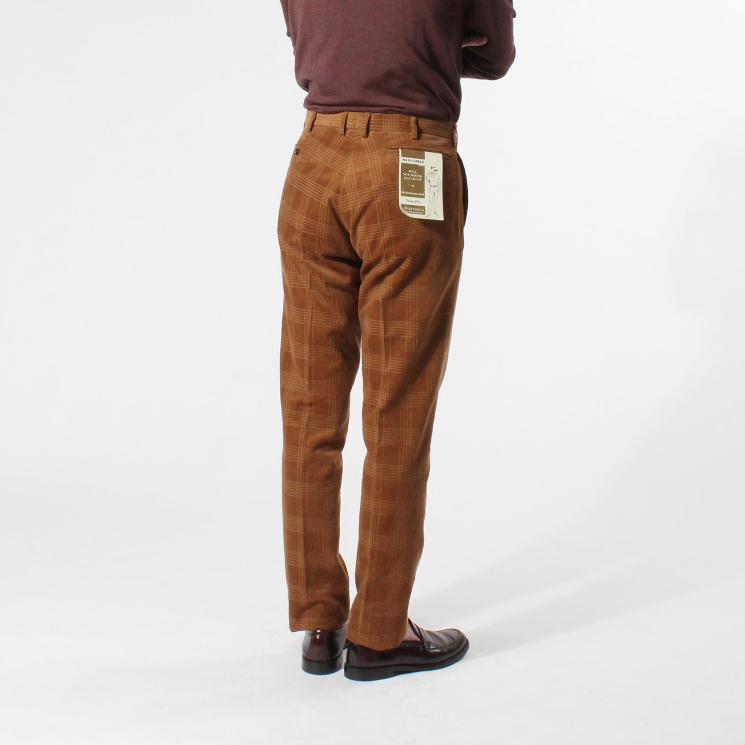 TRIM FIT PANTS / CHECK CORDUROY