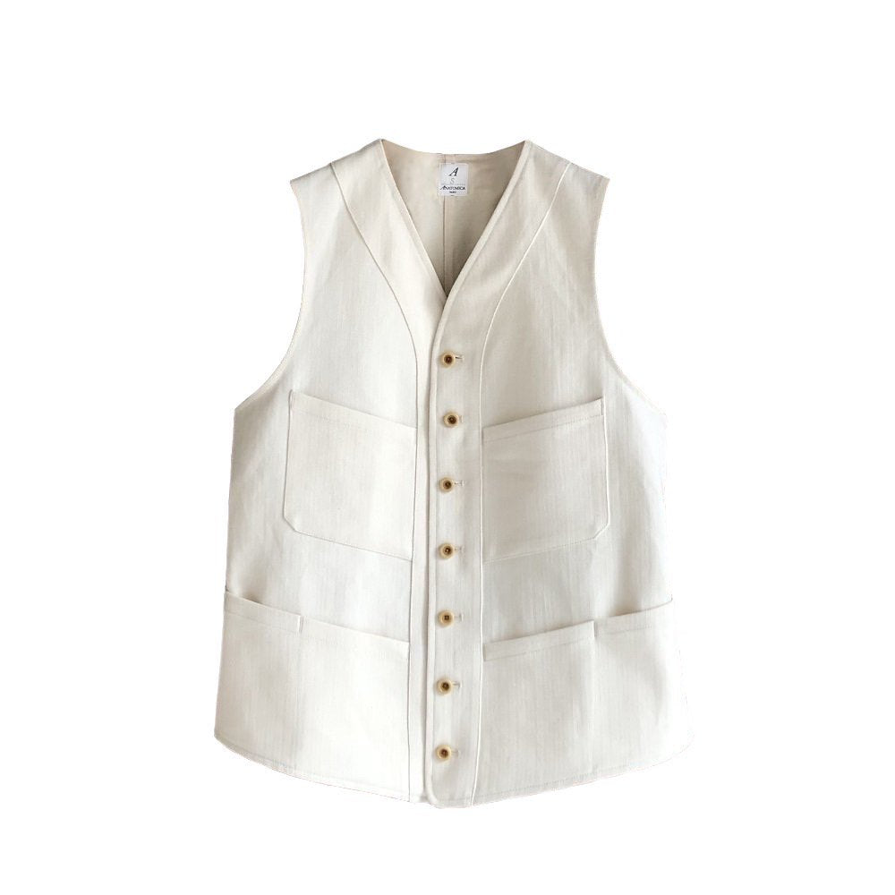 SAGAN VEST/ FRENCH COTTON LINEN HB